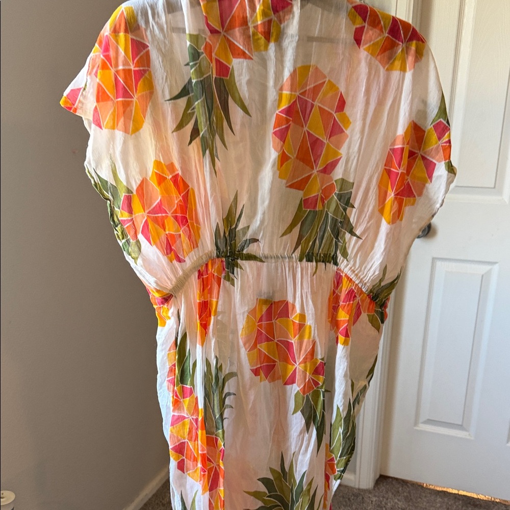 Grace & Lace White Pineapple Print Swim Coverup - Picture 5 of 5